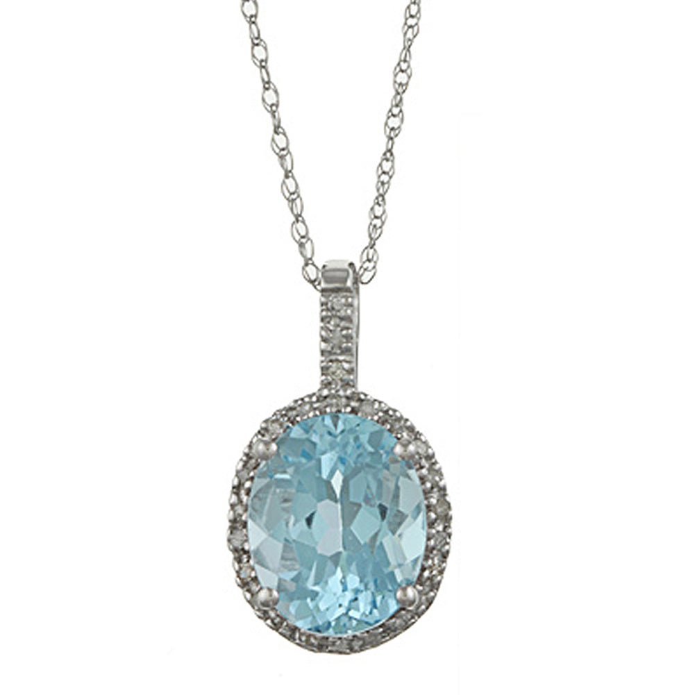 10K Topaz high quality Diamond Pendant