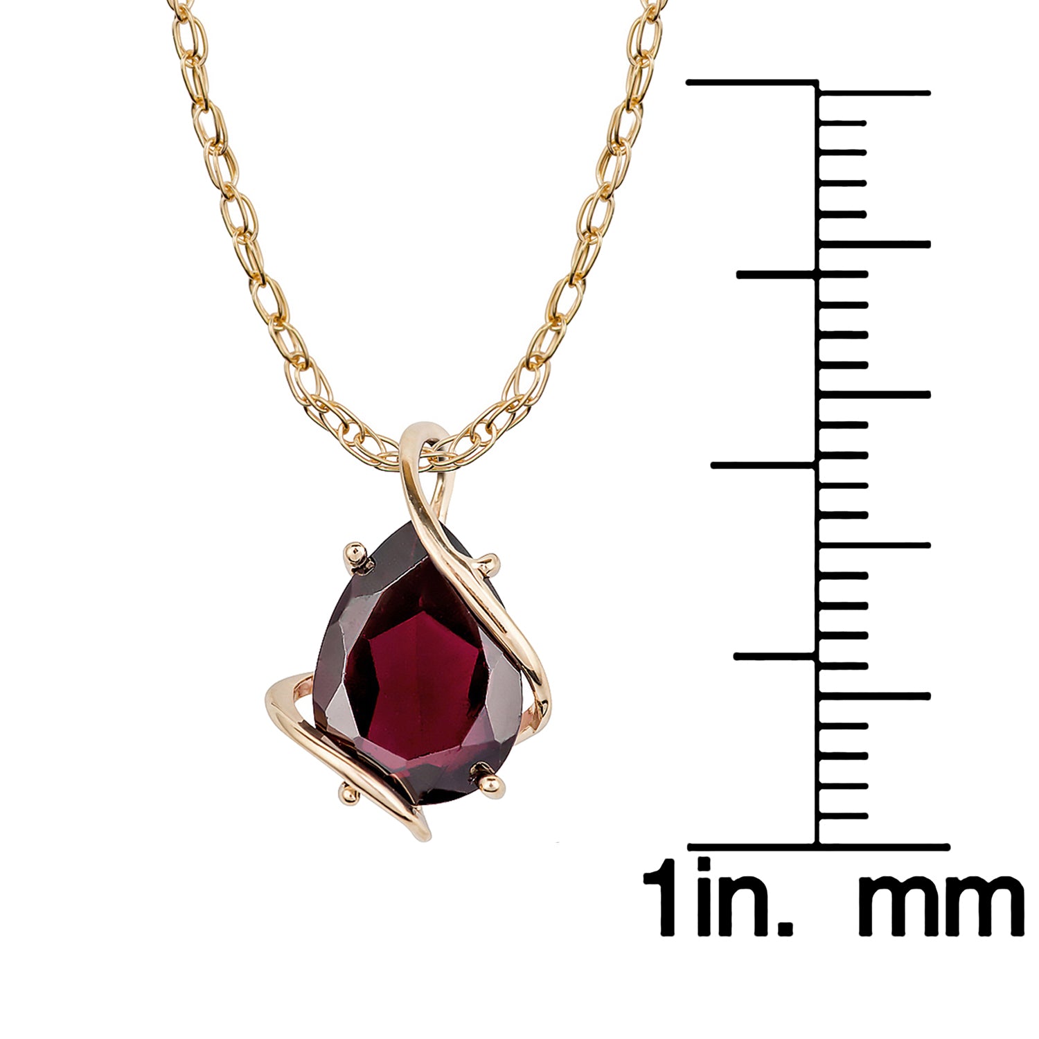 Garnet on sale teardrop necklace