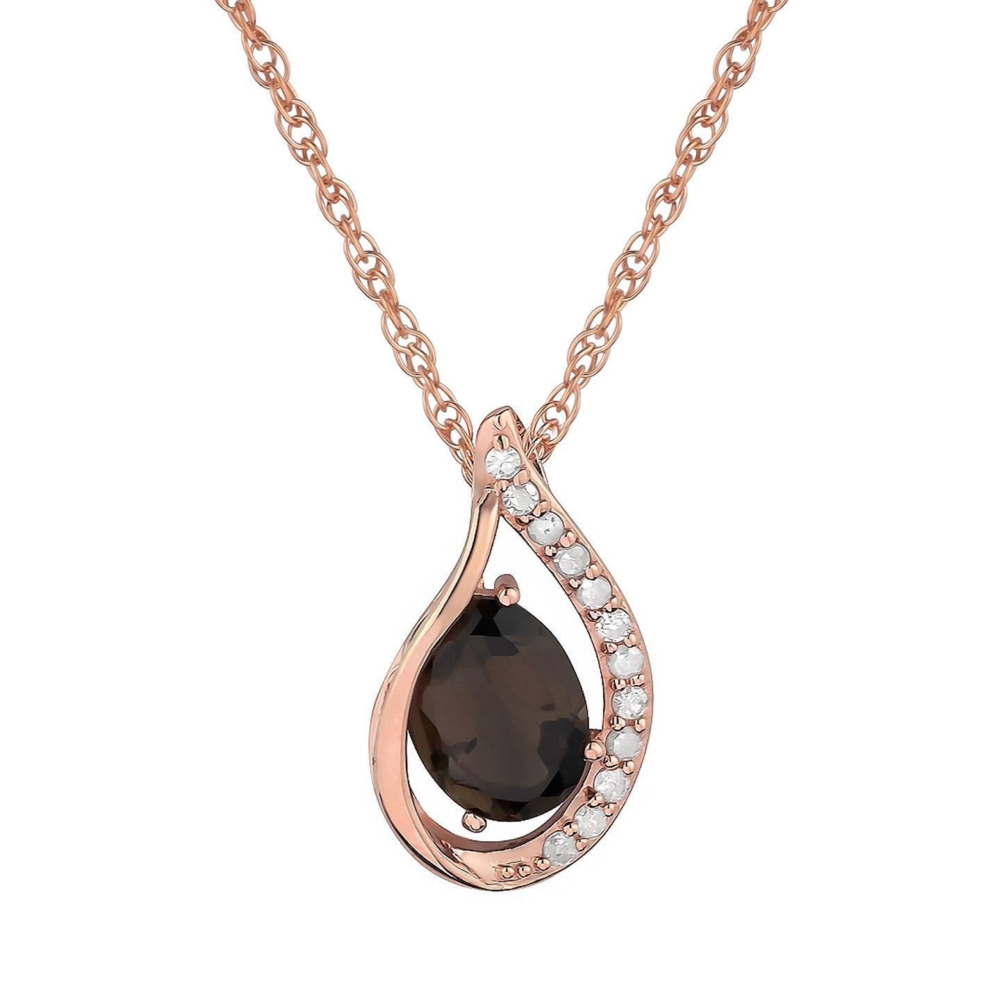 Smoky Topaz Drop Pendant