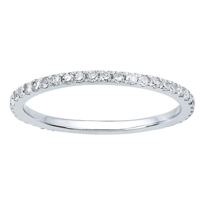 10k White Gold Pave Eternity Diamond Wedding Band (1/2 cttw, H-I Color, I1-I2 Clarity)