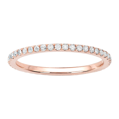 10k Rose Gold Pave Eternity Diamond Wedding Band (1/2 cttw, H-I Color, I1-I2 Clarity)