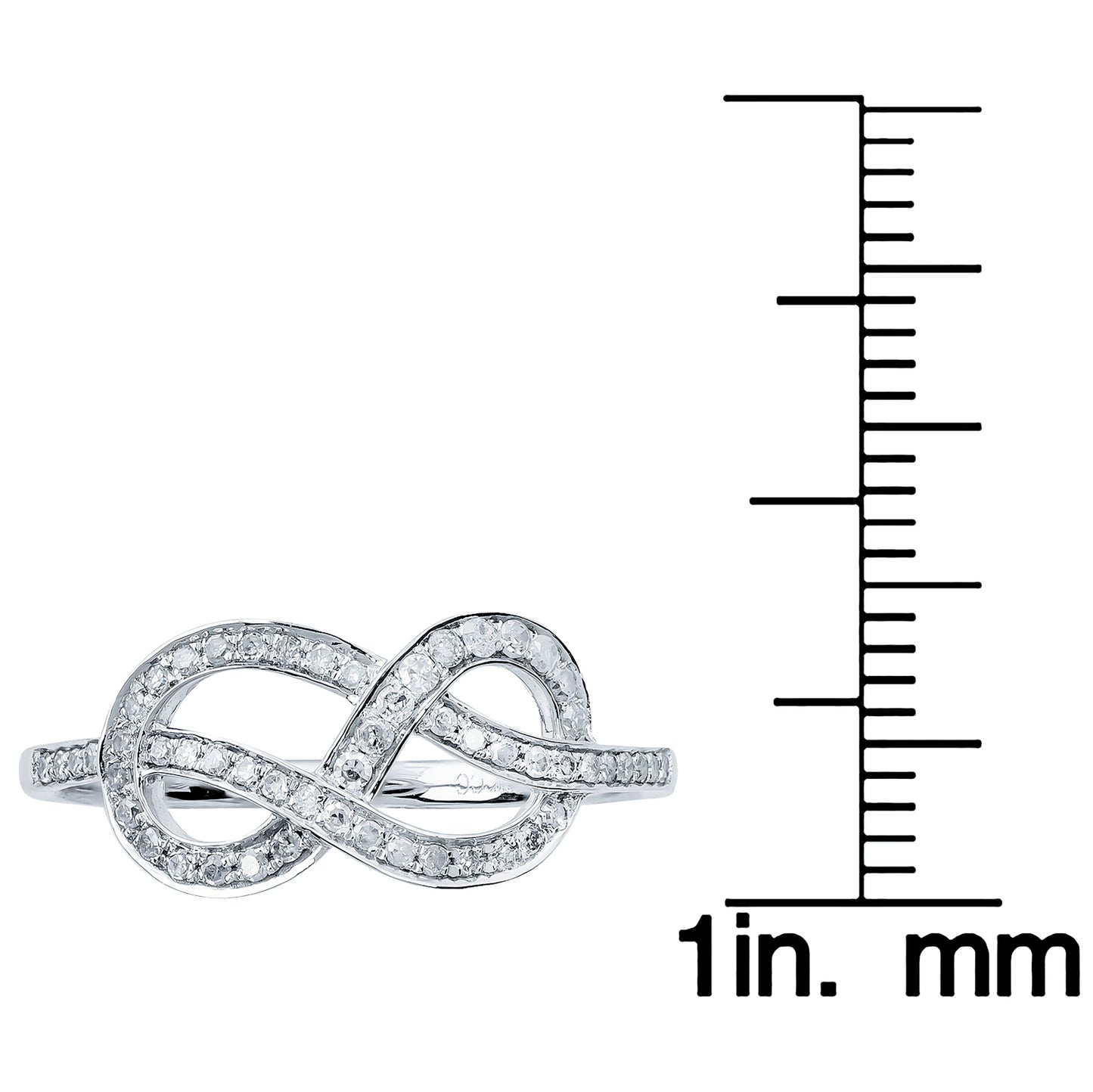 10k White Gold Knot Style Diamond Ring (1/4 cttw, H-I Color, I1-I2 Clarity)