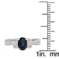 10k White Gold Vintage Style Oval Sapphire and Diamond Ring