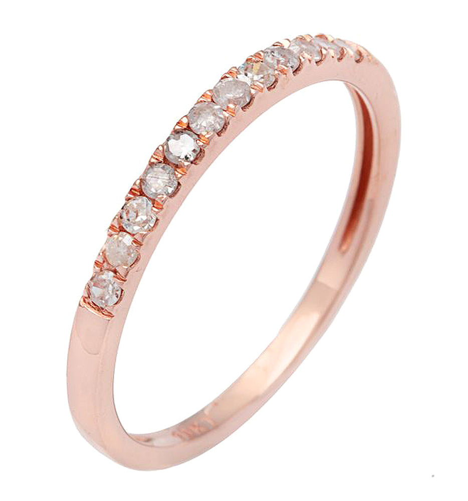 10k Rose Gold Stackable Diamond Wedding Band (1/6 cttw, H-I Color, I1-I2 Clarity)