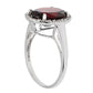 10k White Gold 4.50ct Oval Garnet and Diamond Halo Ring